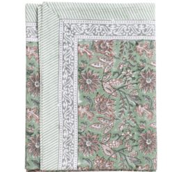 Bomulsduk Indian summer Green rose 1084